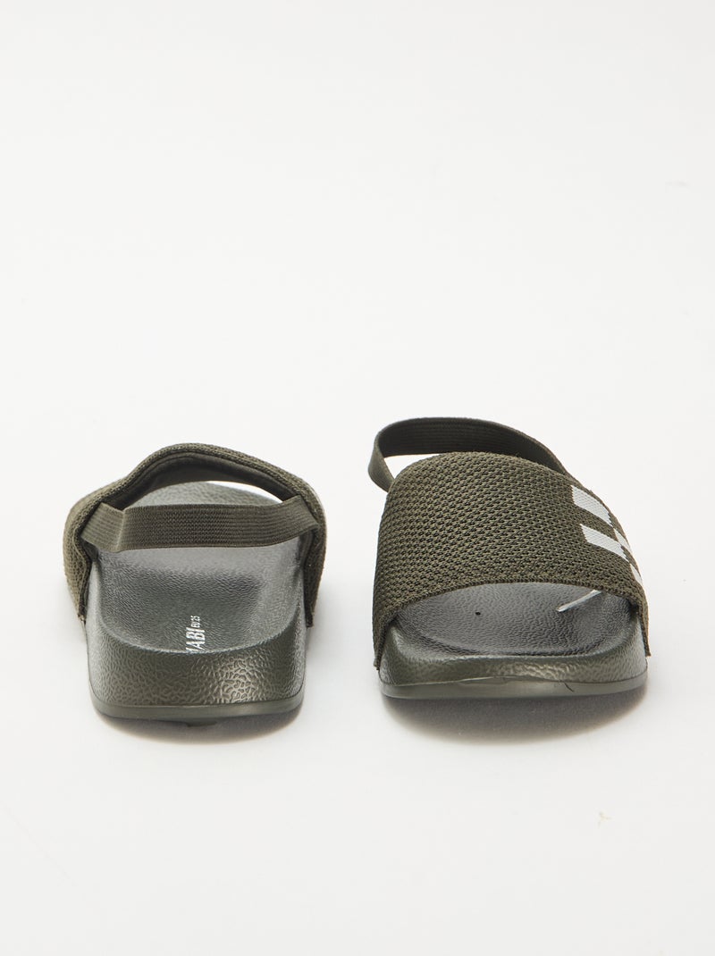 Chanclas de piscina elásticas Kaki - Kiabi
