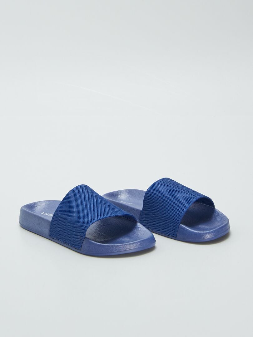 Chanclas de piscina lisas AZUL - Kiabi