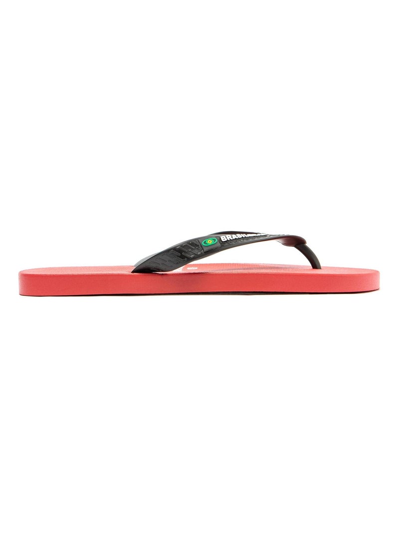 Chanclas de playa brasileras de hombre con suela de goma antideslizante Blanco Rojo Negro - Kiabi
