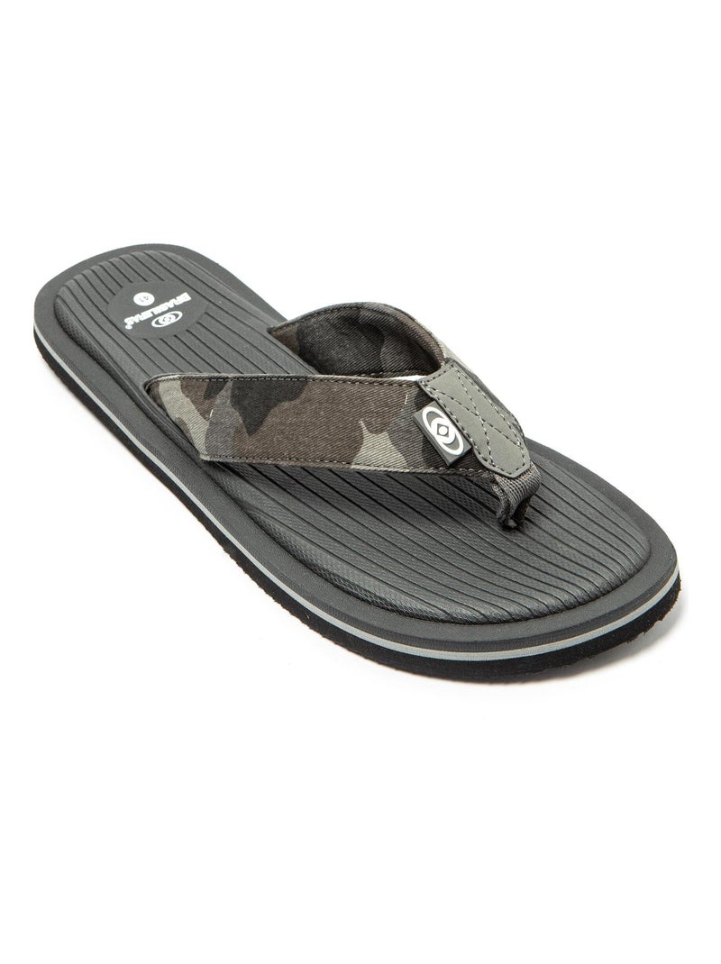 Chanclas de Playa Brasileras de Hombre con suela de goma Antideslizante Gris - Kiabi