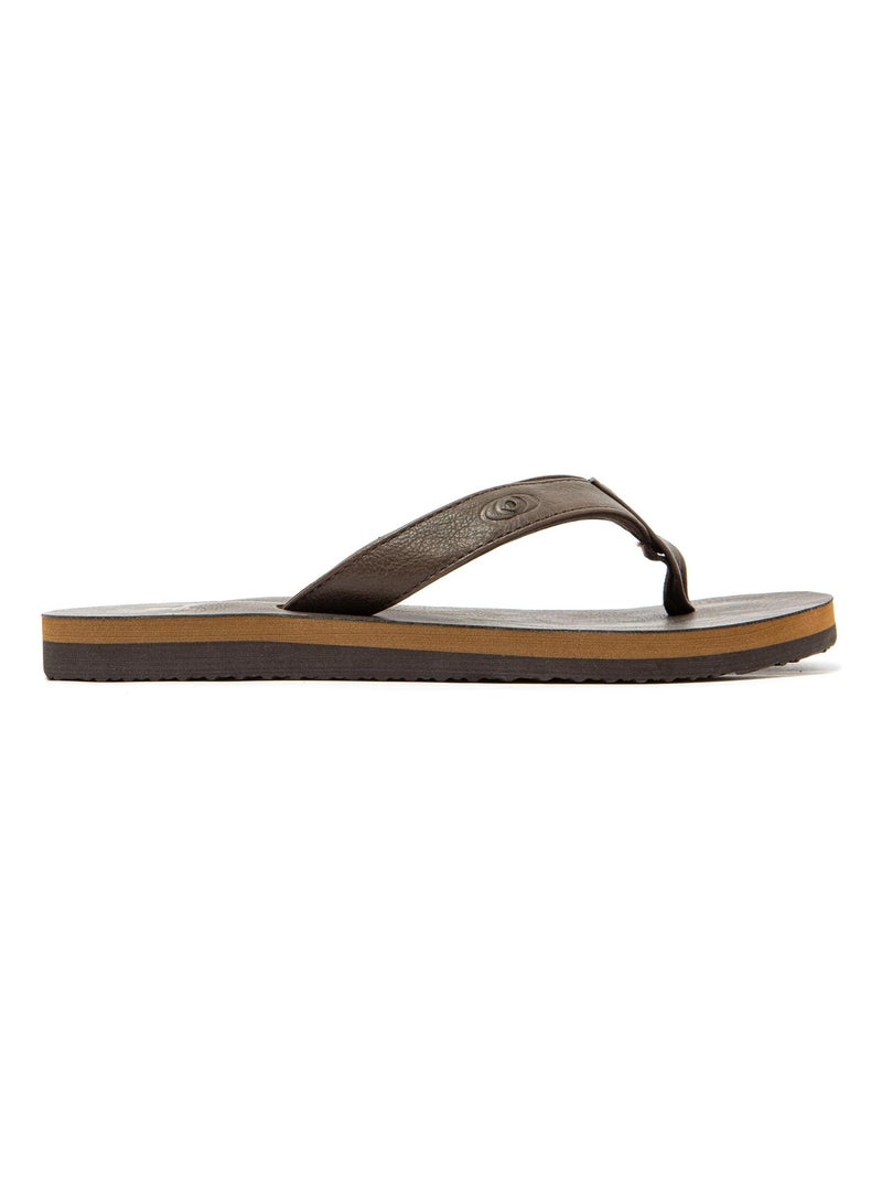 Chanclas de Playa Brasileras de Hombre con suela de goma Antideslizante Marrón - Kiabi