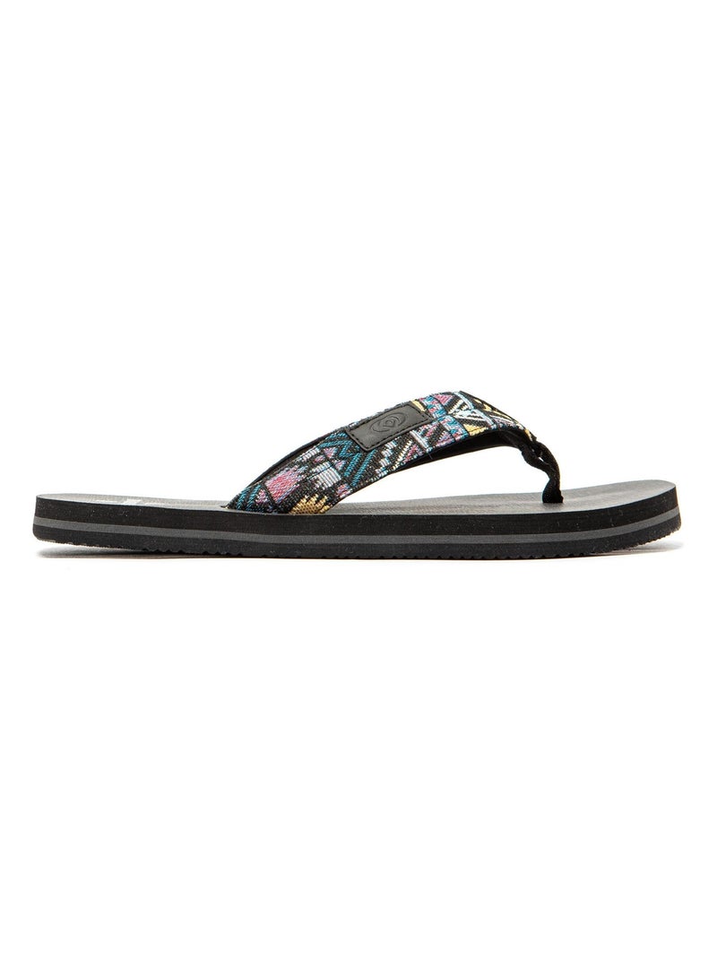 Chanclas de Playa Brasileras de Hombre con suela de goma Antideslizante Negro - Kiabi