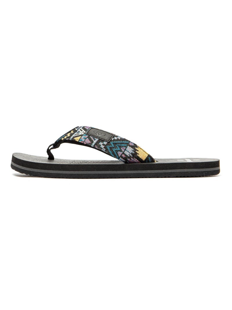 Chanclas de Playa Brasileras de Hombre con suela de goma Antideslizante Negro - Kiabi
