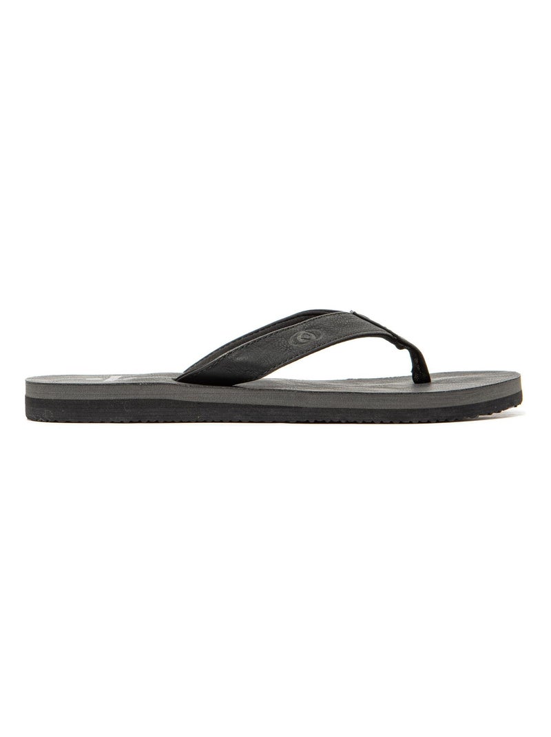 Chanclas de Playa Brasileras de Hombre con suela de goma Antideslizante Negro - Kiabi