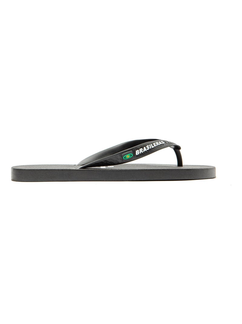 Chanclas de Playa Brasileras de Hombre con suela de goma Antideslizante Negro - Kiabi