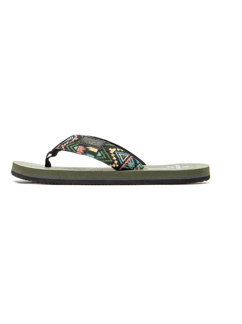 Chanclas de Playa Brasileras de Hombre con suela de goma Antideslizante Verde - Kiabi