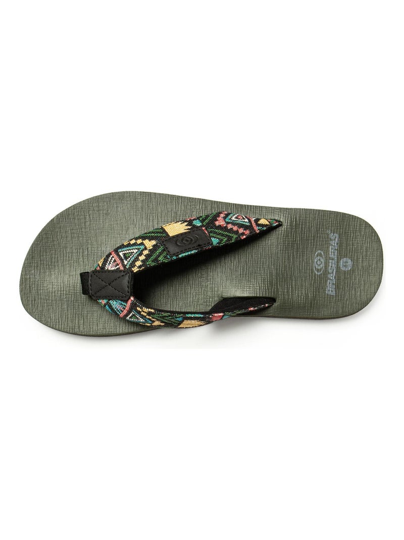 Chanclas de Playa Brasileras de Hombre con suela de goma Antideslizante Verde - Kiabi