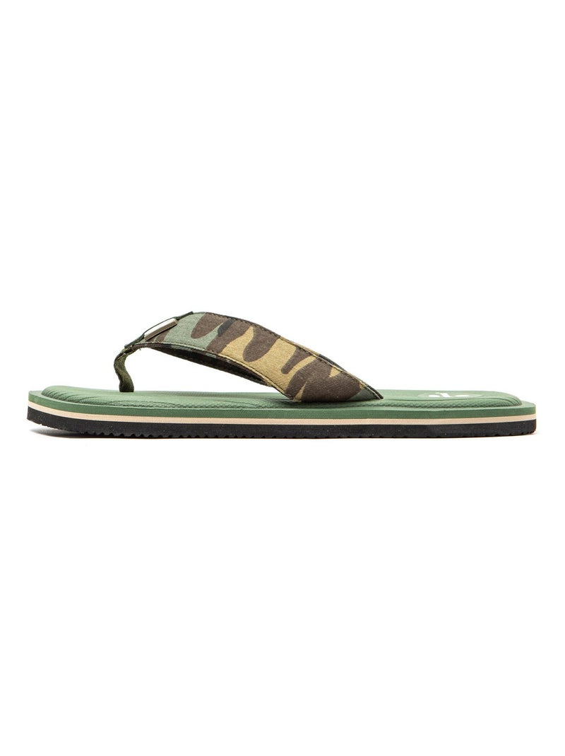 Chanclas de Playa Brasileras de Hombre con suela de goma Antideslizante Verde oscuro - Kiabi