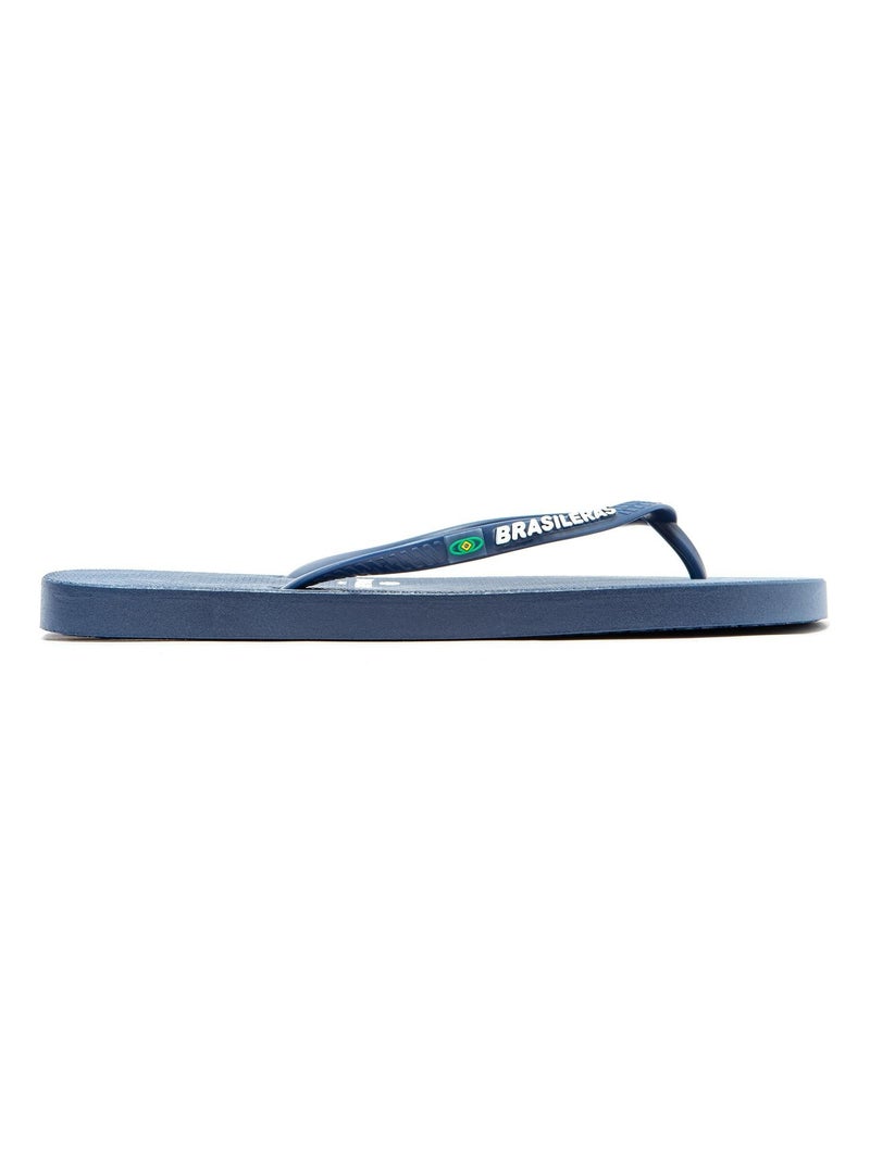 Chanclas de Playa Brasileras de Mujer con suela de goma Antideslizante Azul oscuro - Kiabi