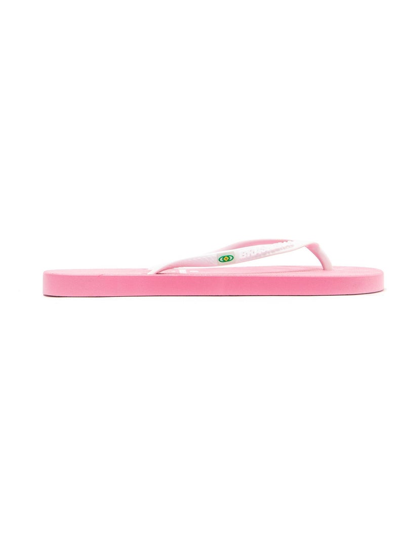 Chanclas de Playa Brasileras de Mujer con suela de goma Antideslizante Blanco Rosa - Kiabi