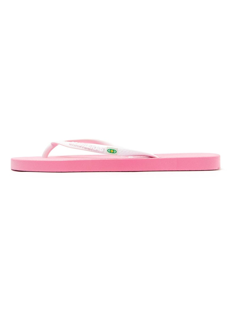 Chanclas de Playa Brasileras de Mujer con suela de goma Antideslizante Blanco Rosa - Kiabi