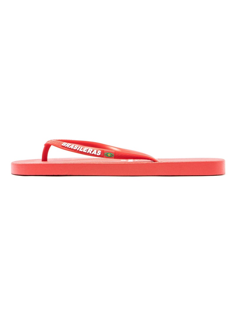 Chanclas de Playa Brasileras de Mujer con suela de goma Antideslizante Rojo - Kiabi