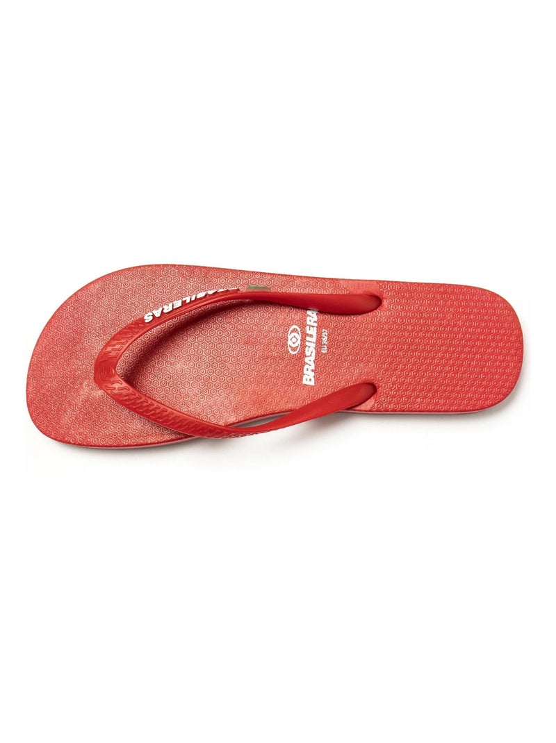 Chanclas de Playa Brasileras de Mujer con suela de goma Antideslizante Rojo - Kiabi