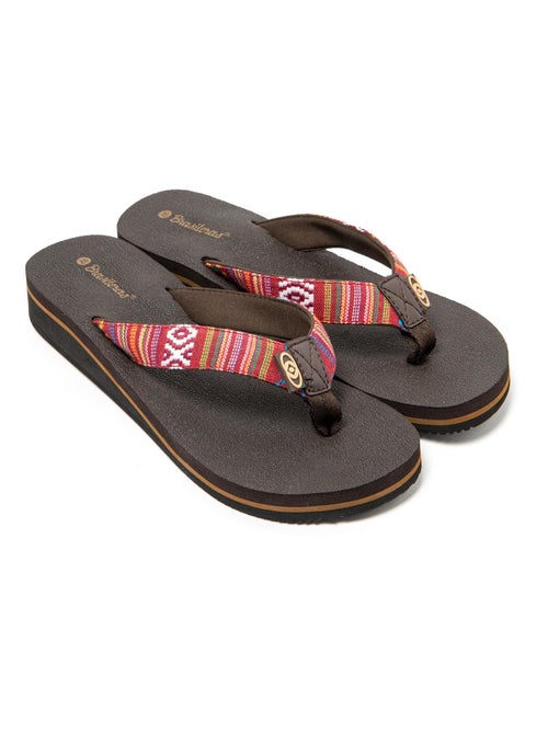 Chanclas de Playa Brasileras de Mujer con suela de goma Antideslizante - Kiabi