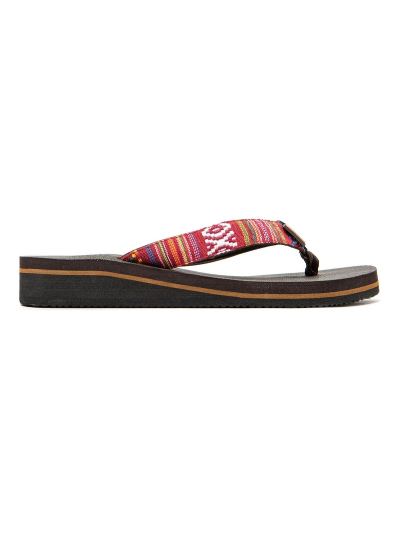 Chanclas de Playa Brasileras de Mujer con suela de goma Antideslizante Rojo - Kiabi