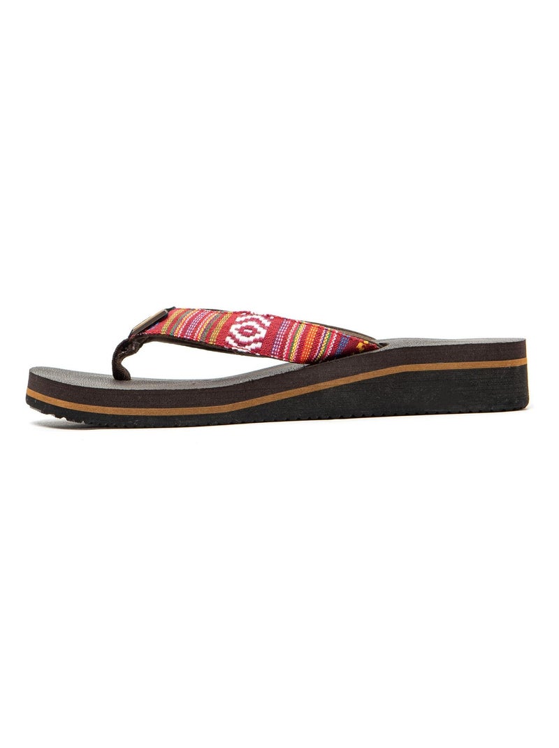 Chanclas de Playa Brasileras de Mujer con suela de goma Antideslizante Rojo - Kiabi