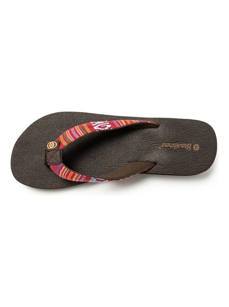Chanclas de Playa Brasileras de Mujer con suela de goma Antideslizante Rojo - Kiabi