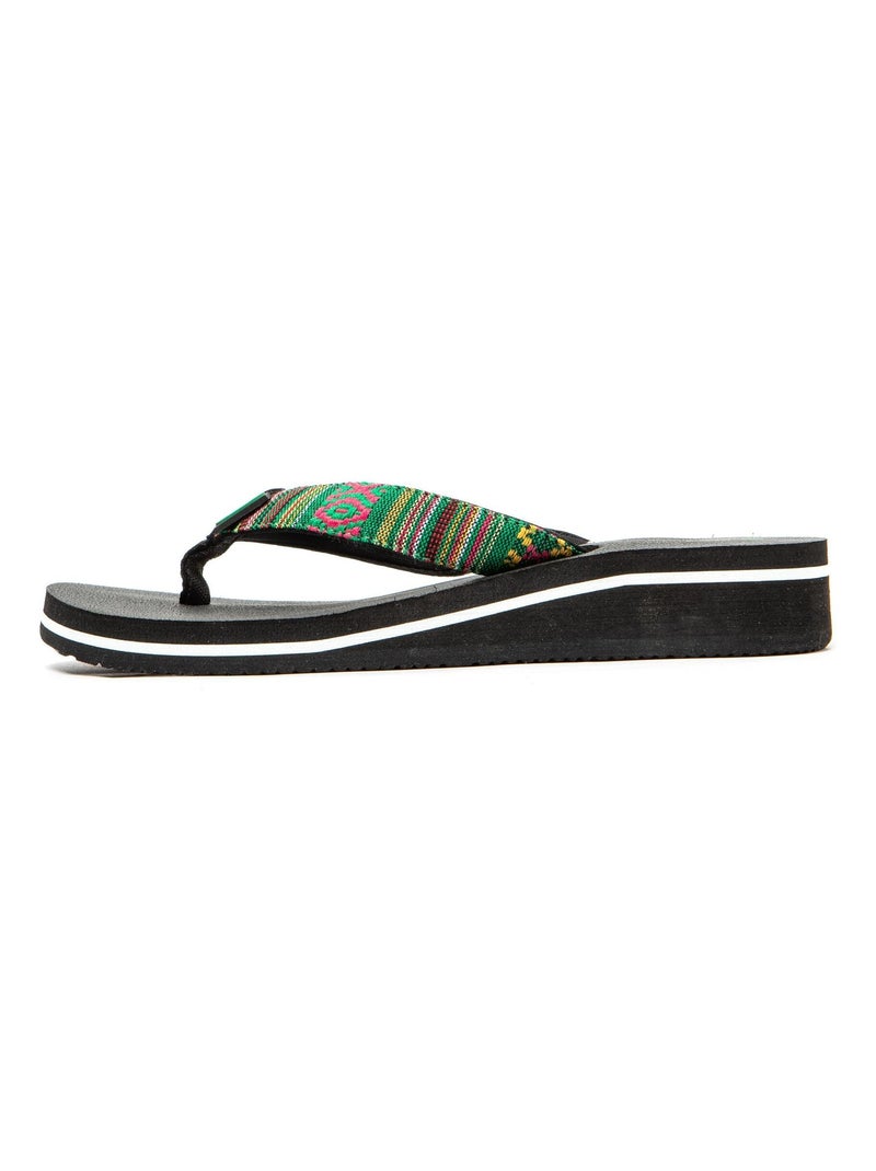 Chanclas de Playa Brasileras de Mujer con suela de goma Antideslizante Verde - Kiabi