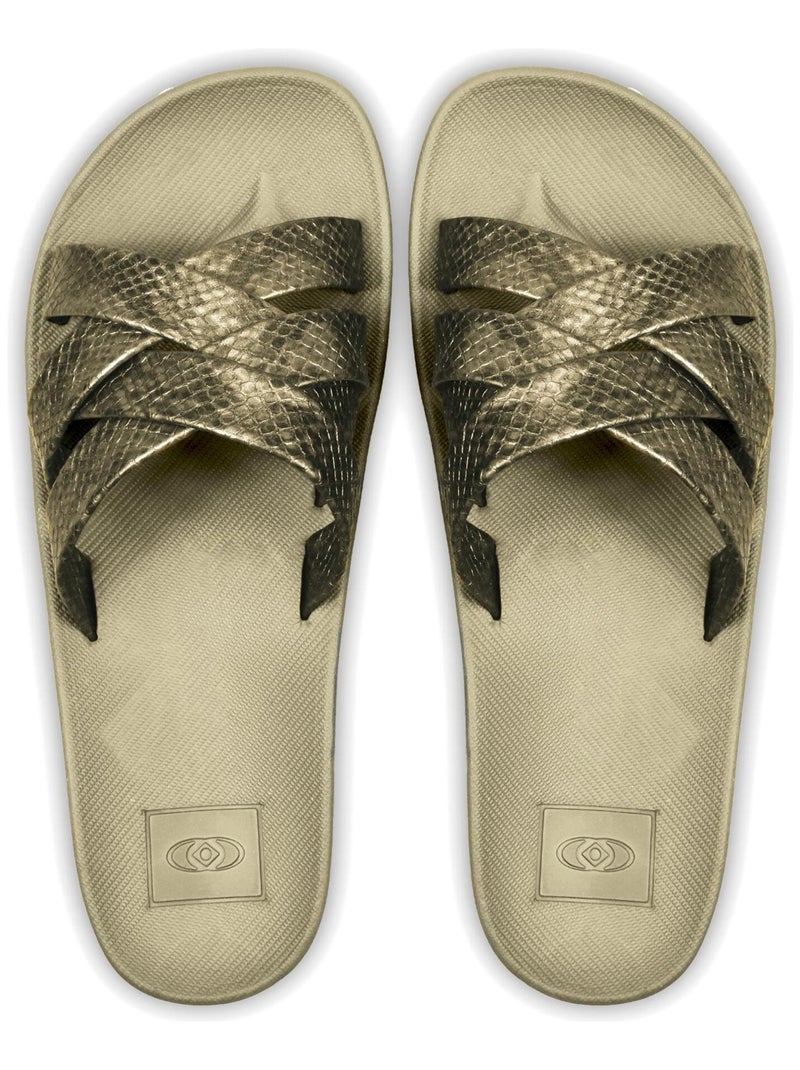 Chanclas de Playa Brasileras de Mujer Dorado/Oro - Kiabi