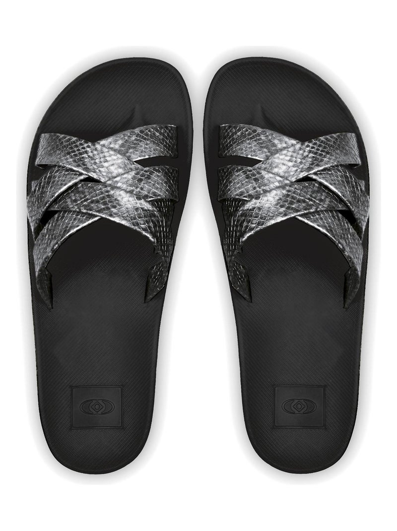 Chanclas de Playa Brasileras de Mujer Plateado - Kiabi