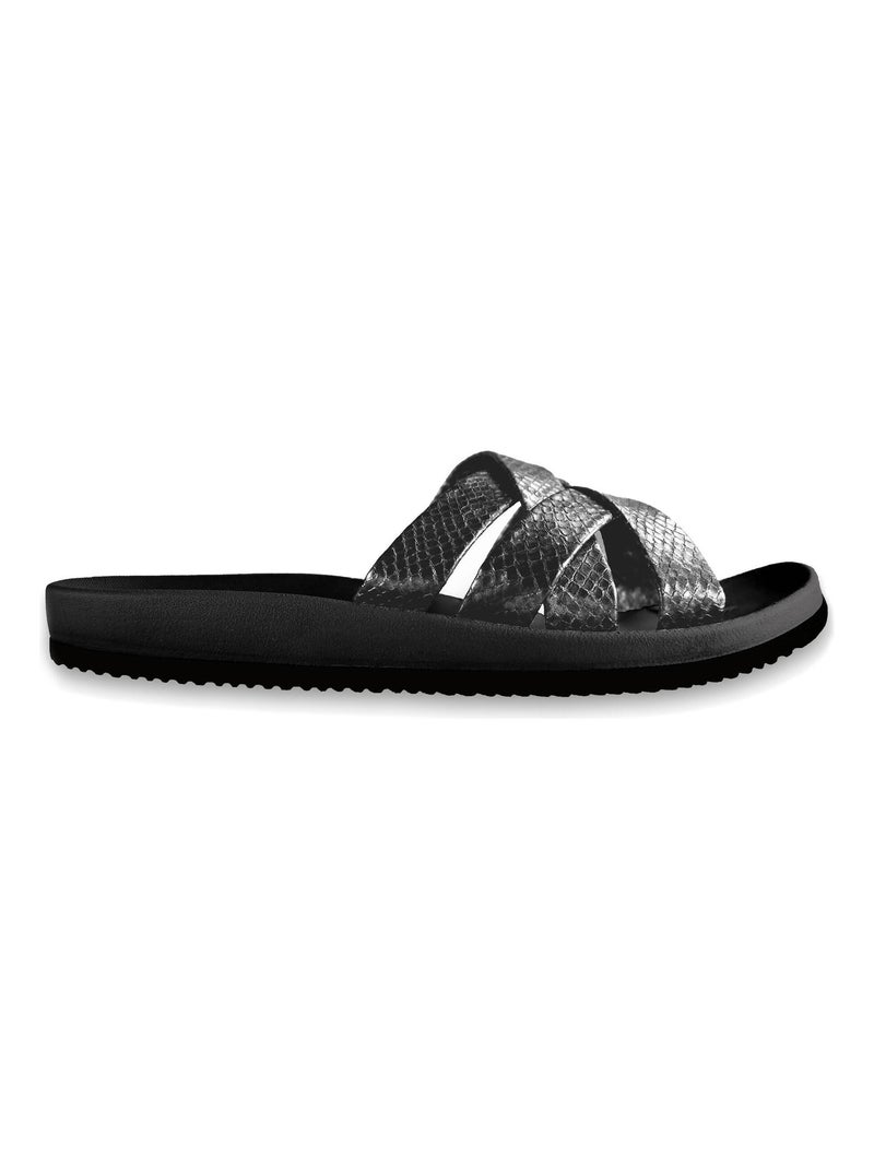 Chanclas de Playa Brasileras de Mujer Plateado - Kiabi