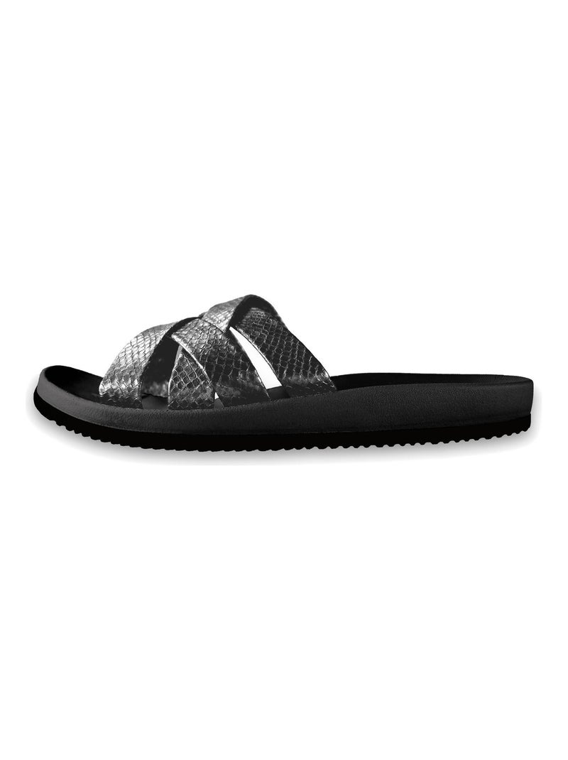 Chanclas de Playa Brasileras de Mujer Plateado - Kiabi