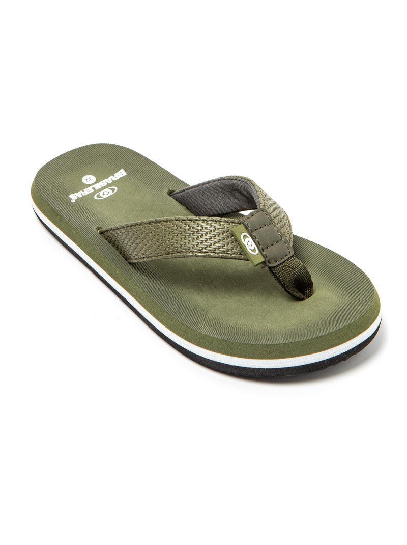 Chanclas de Playa Brasileras de Niños con suela de goma Antideslizante Verde oscuro - Kiabi
