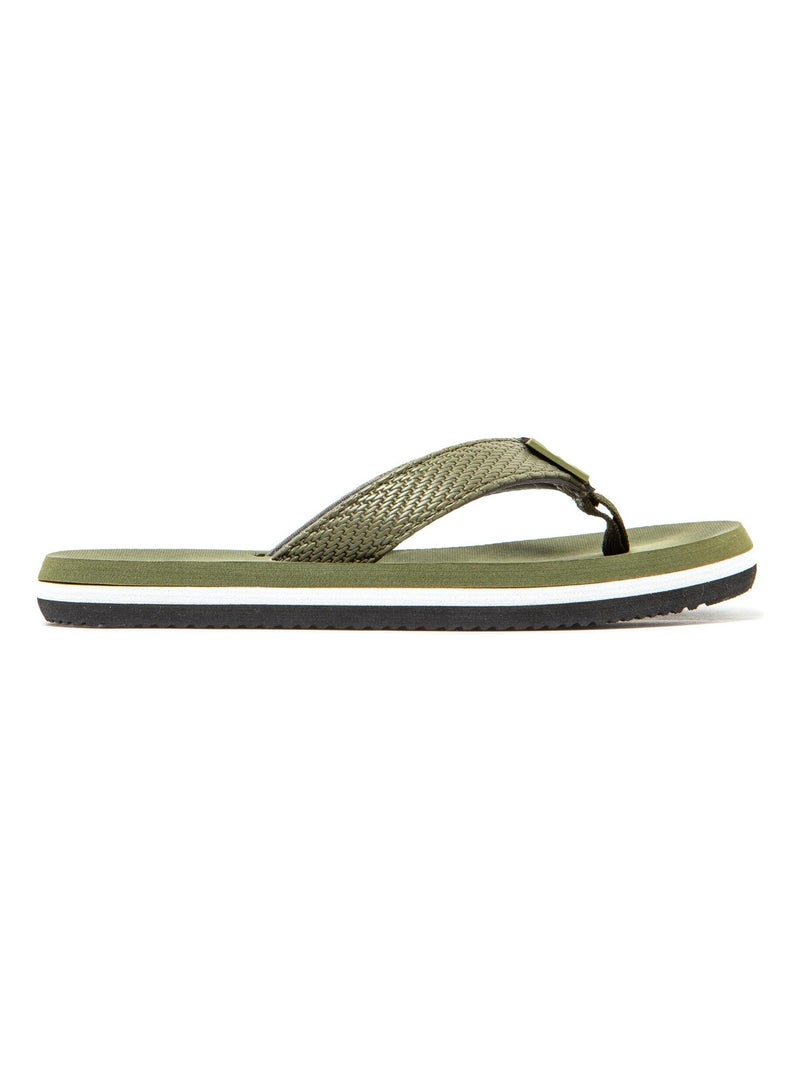 Chanclas de Playa Brasileras de Niños con suela de goma Antideslizante Verde oscuro - Kiabi