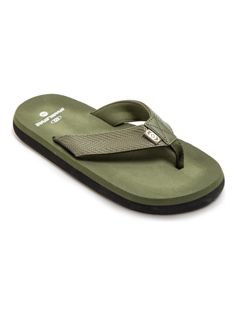 Chanclas de Playa Brasileras de Niños con suela de goma Antideslizante Verde oscuro - Kiabi