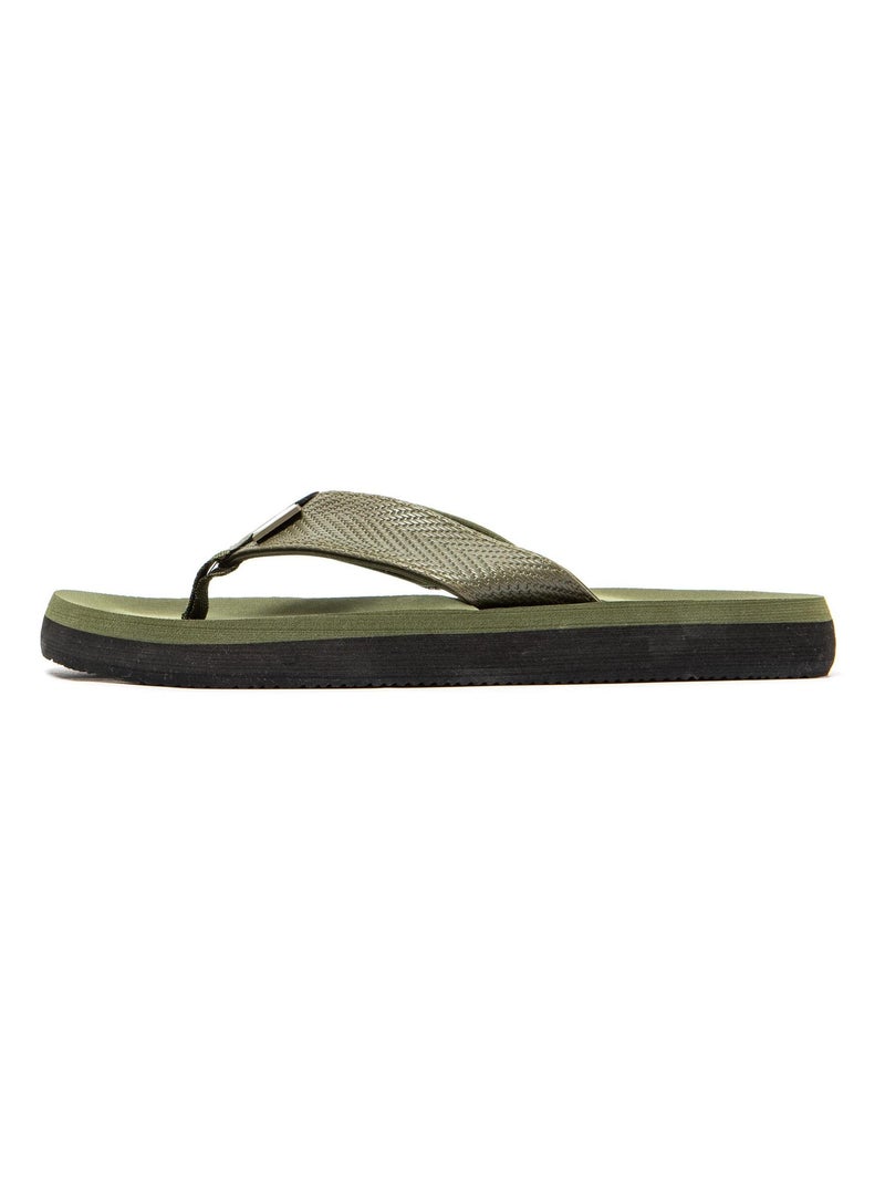 Chanclas de Playa Brasileras de Niños con suela de goma Antideslizante Verde oscuro - Kiabi