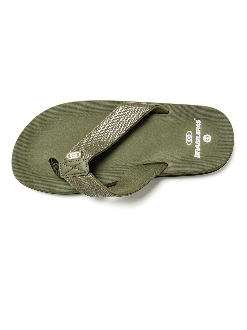 Chanclas de Playa Brasileras de Niños con suela de goma Antideslizante Verde oscuro - Kiabi