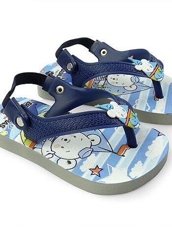 Chanclas de playa de bebes Brasileras con suela de goma