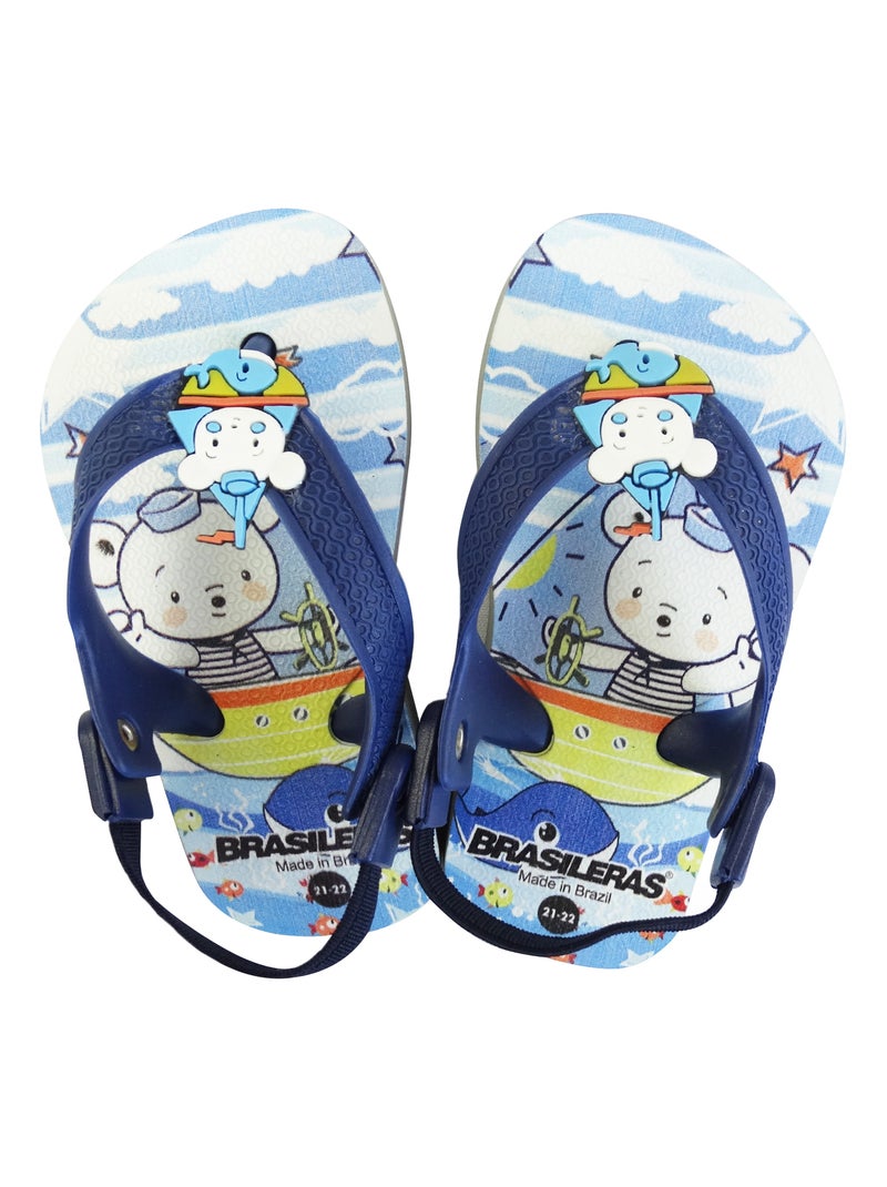 Chanclas de playa de bebes Brasileras con suela de goma Azul marino - Kiabi