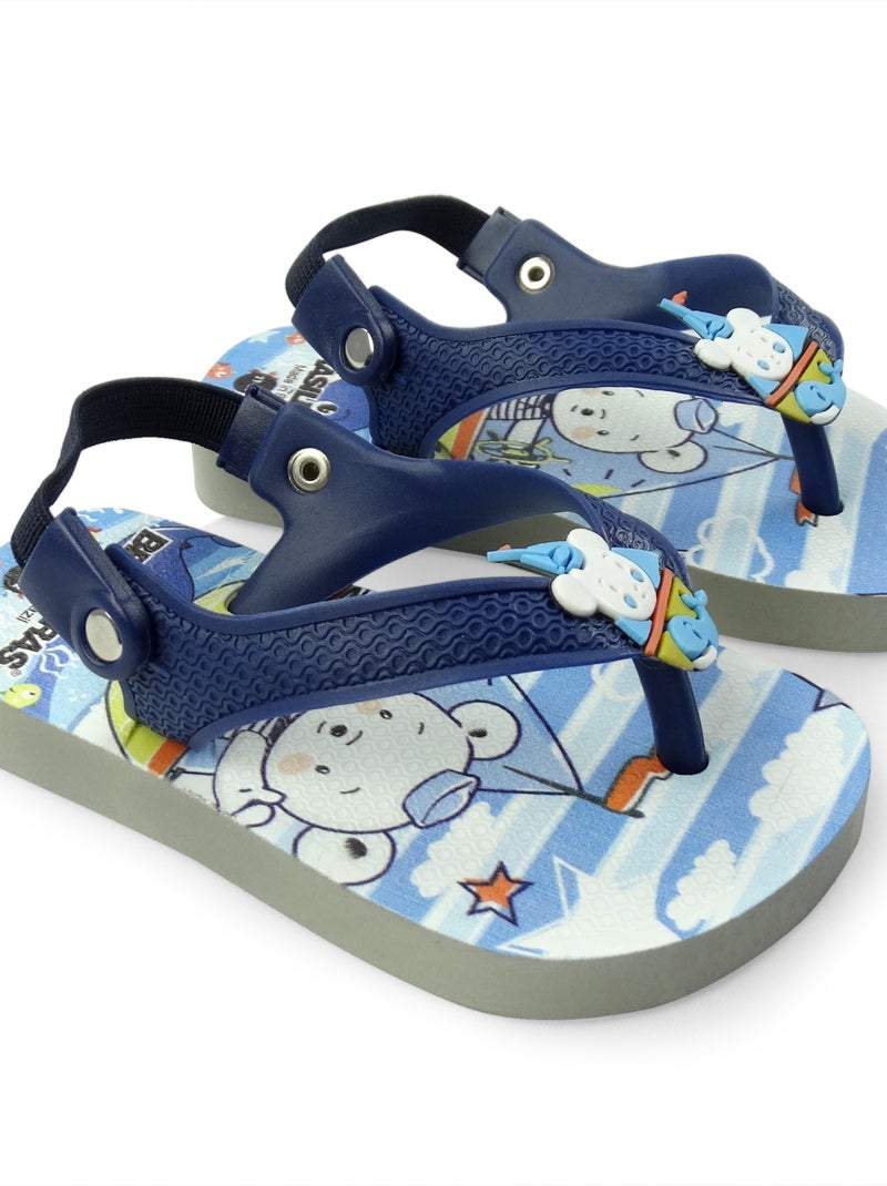 Chanclas de playa de bebes Brasileras con suela de goma Azul marino - Kiabi