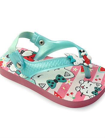 Chanclas de playa de bebes Brasileras con suela de goma