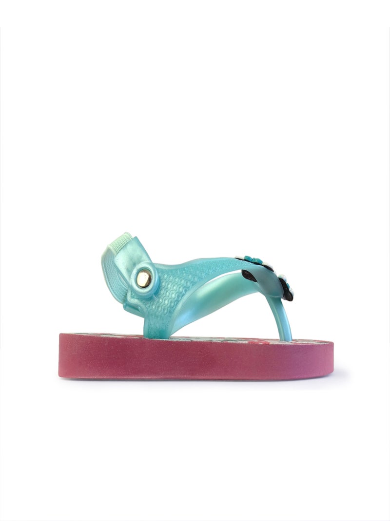 Chanclas de playa de bebes Brasileras con suela de goma Verde agua - Kiabi