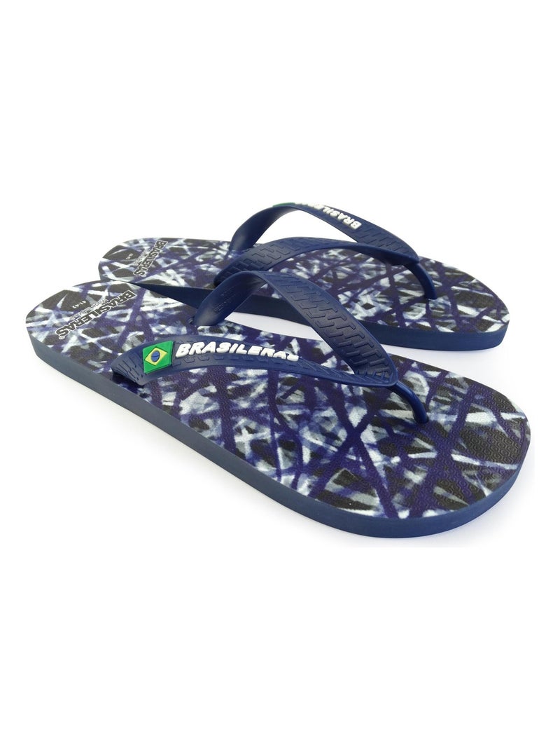 Chanclas de playa de hombre Brasileras con suela de goma Azul oscuro - Kiabi