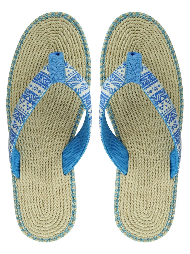 Chanclas de playa de mujer Brasileras con suela de goma Azul cielo - Kiabi