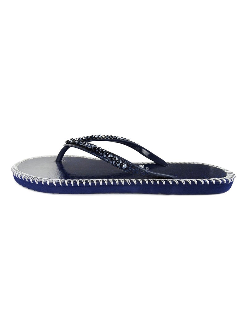 Chanclas de playa de mujer Brasileras con suela de goma Azul - Kiabi