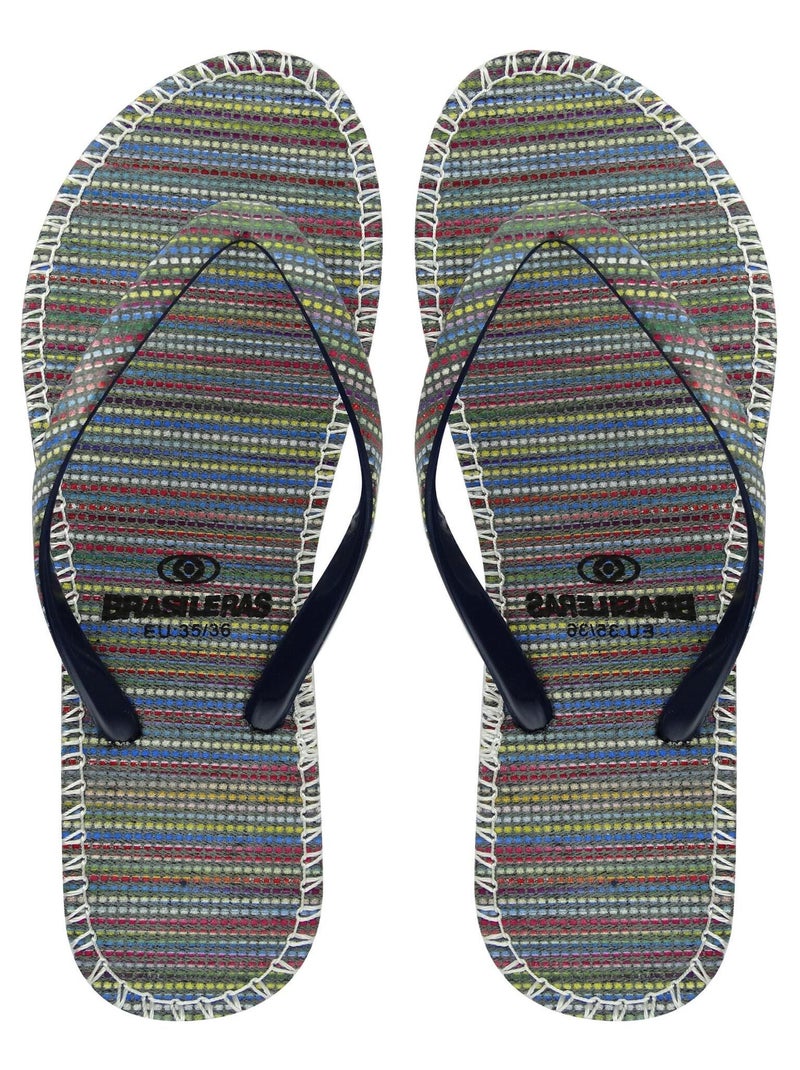 Chanclas de playa de mujer Brasileras con suela de goma Azul - Kiabi