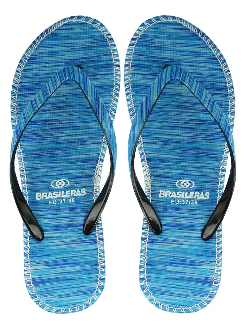 Chanclas de playa de mujer Brasileras con suela de goma Azul - Kiabi