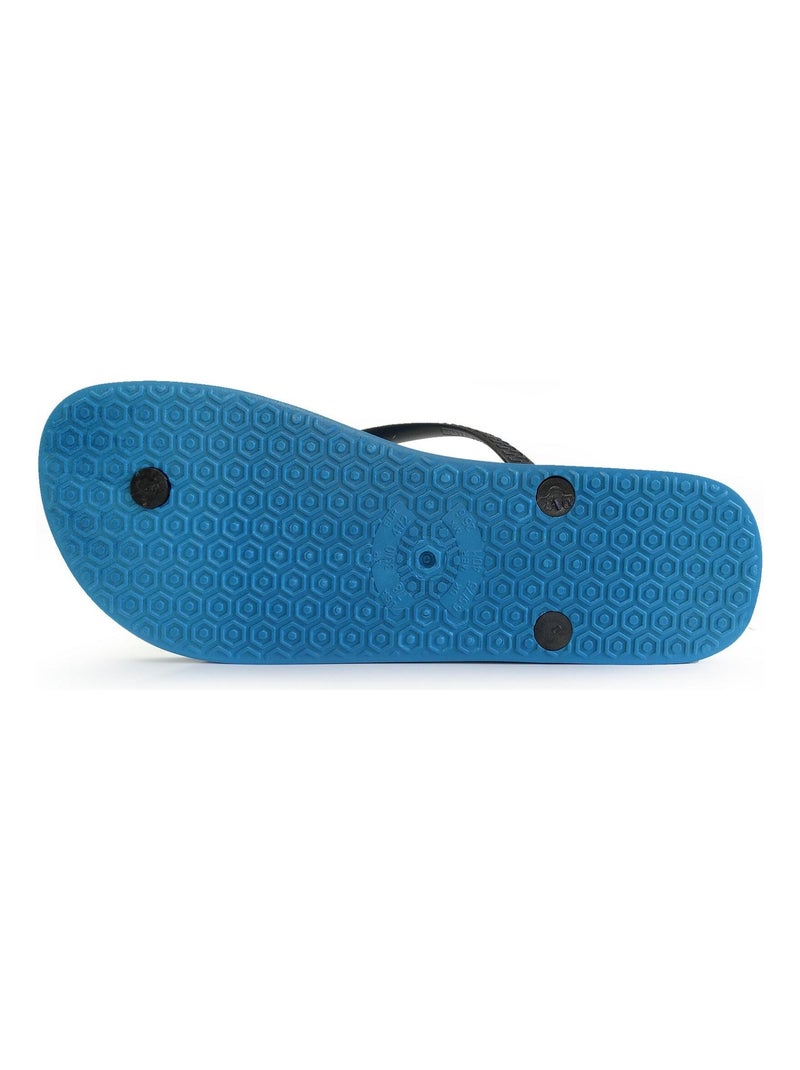 Chanclas de playa de mujer brasileras con suela de goma Azul Negro - Kiabi