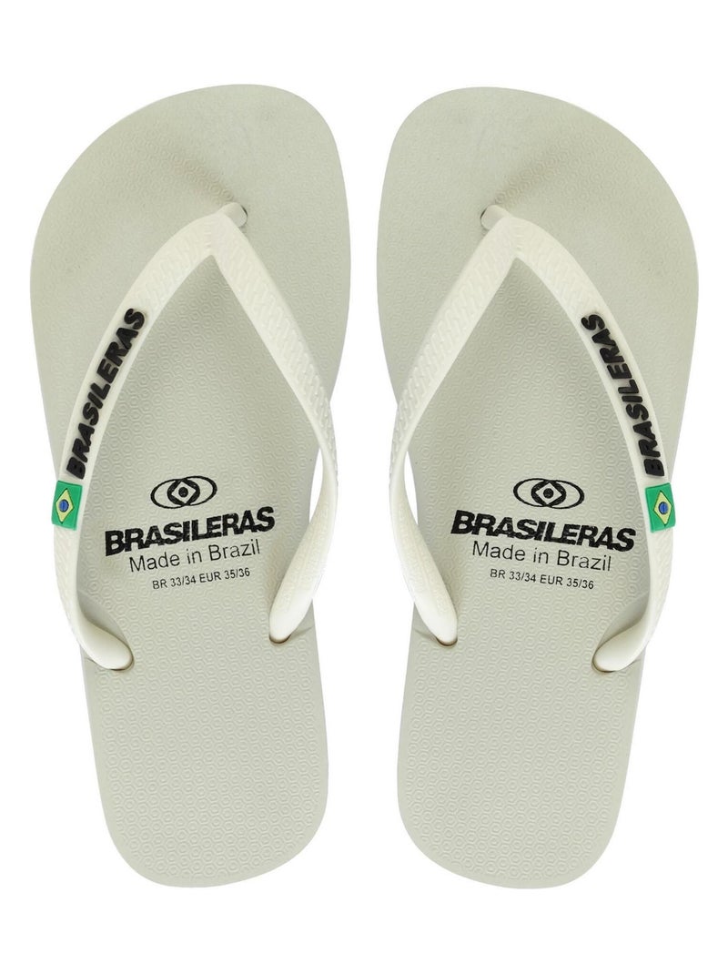 Chanclas de playa de mujer Brasileras con suela de goma Blanco - Kiabi