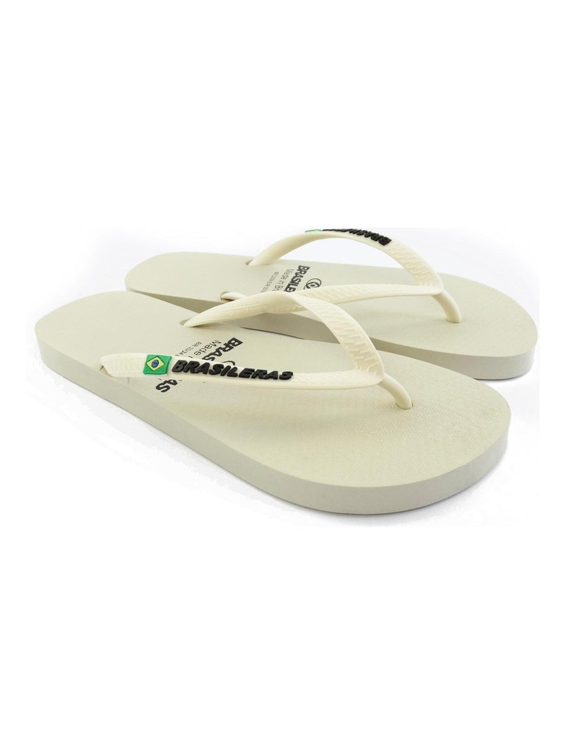 Chanclas de playa de mujer Brasileras con suela de goma Blanco - Kiabi