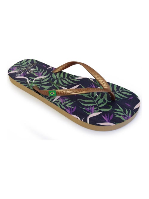 Chanclas de playa de mujer Brasileras con suela de goma - Kiabi