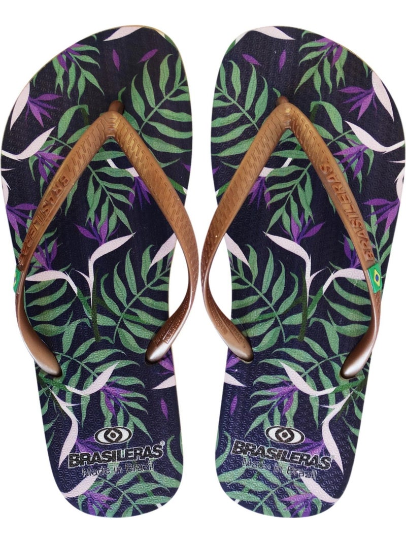 Chanclas de playa de mujer Brasileras con suela de goma Dorado/Oro - Kiabi