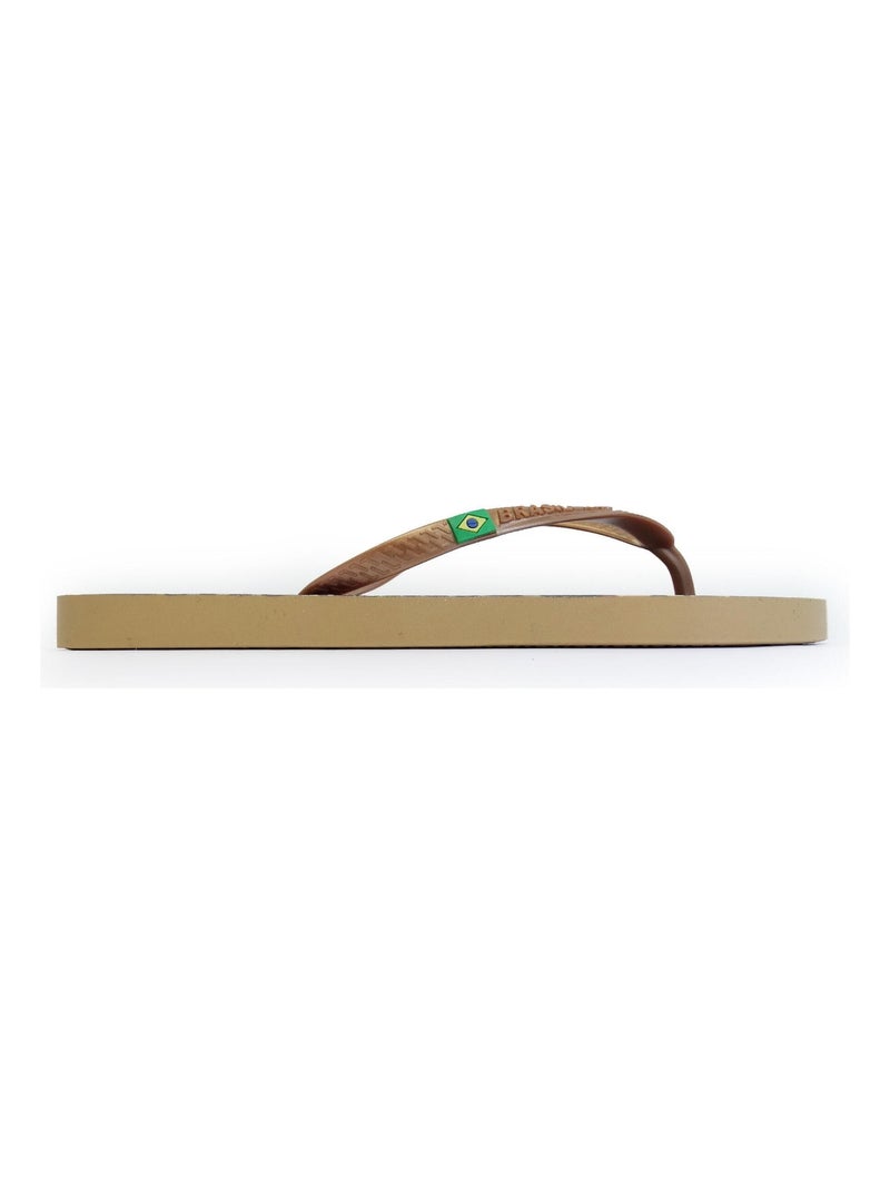 Chanclas de playa de mujer Brasileras con suela de goma Dorado/Oro - Kiabi