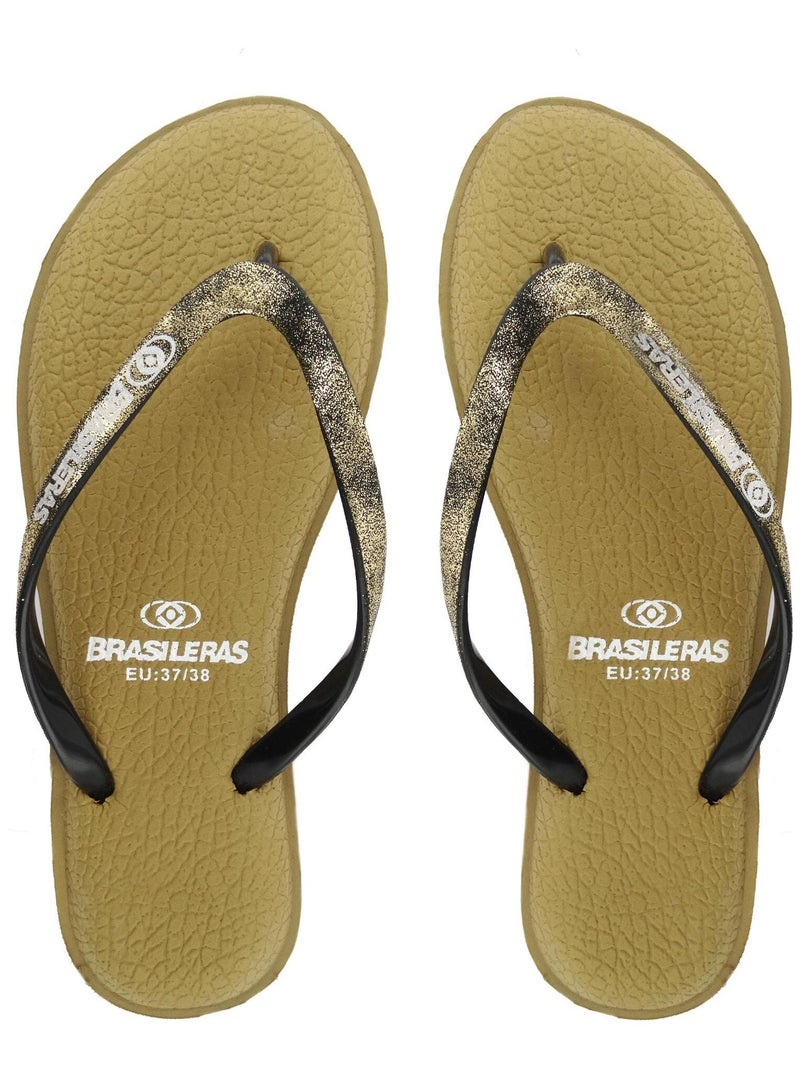 Chanclas de playa de mujer Brasileras con suela de goma Marrón - Kiabi