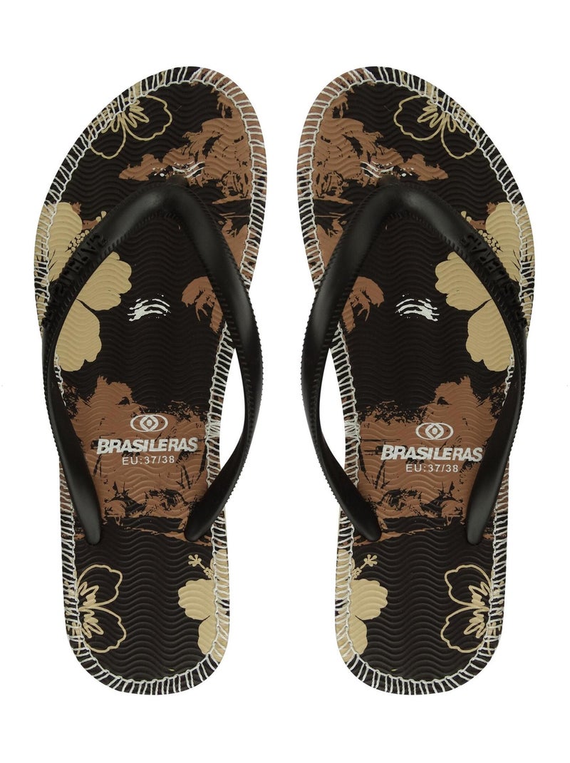 Chanclas de playa de mujer Brasileras con suela de goma Marrón - Kiabi