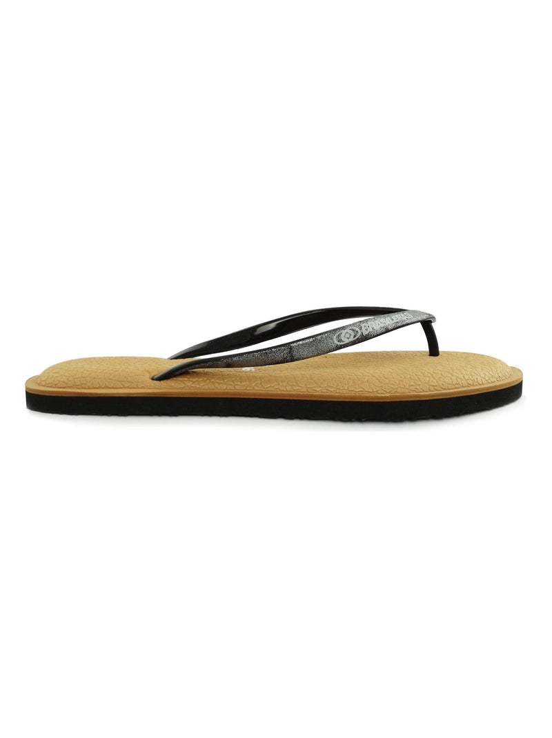 Chanclas de playa de mujer Brasileras con suela de goma Marrón oscuro - Kiabi